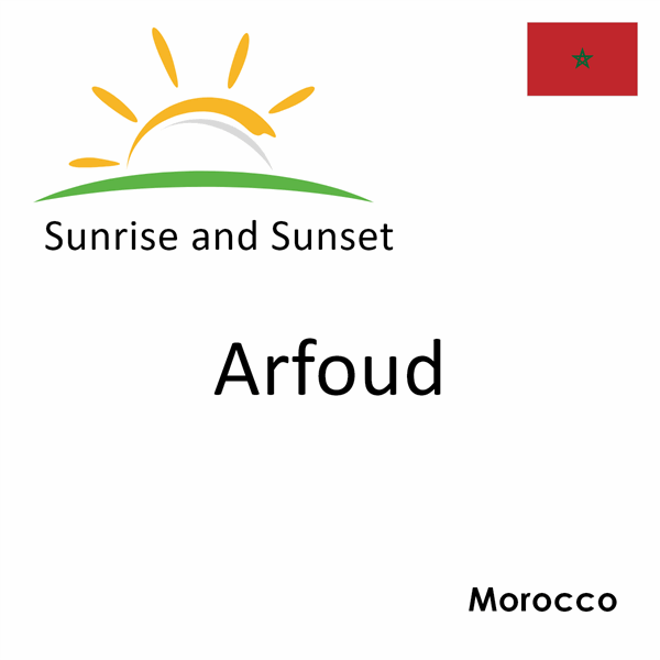 Sunrise and sunset times for Arfoud, Morocco