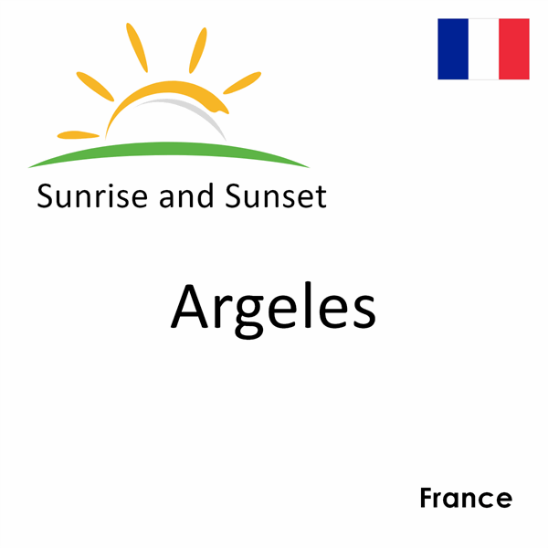 Sunrise and sunset times for Argeles, France