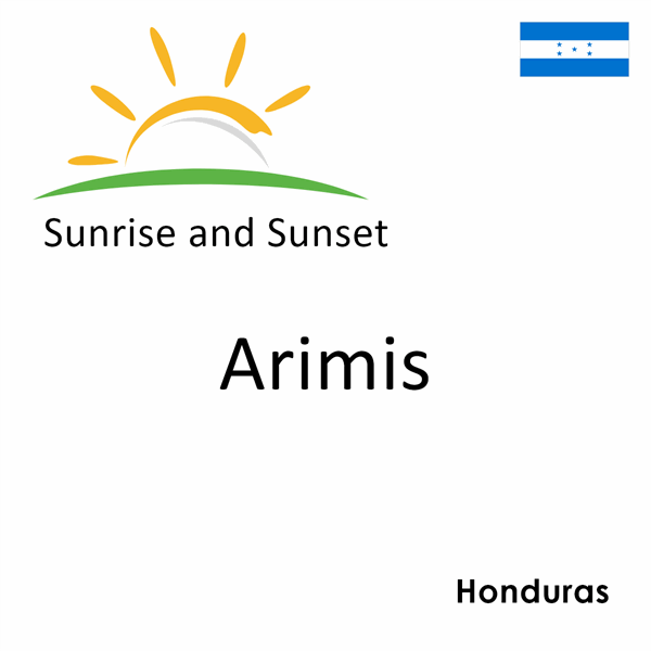 Sunrise and sunset times for Arimis, Honduras