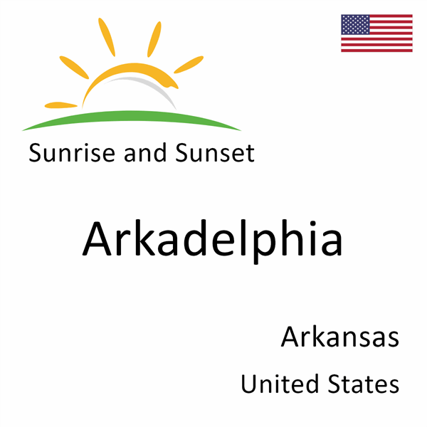 Sunrise and sunset times for Arkadelphia, Arkansas, United States