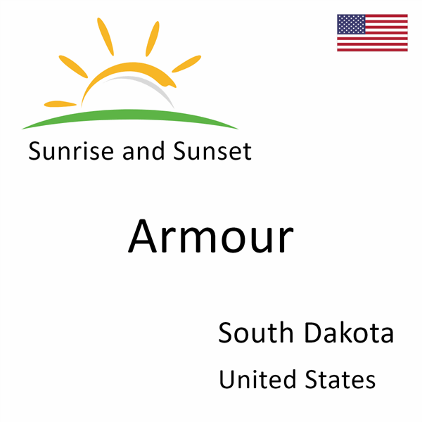 Sunrise and sunset times for Armour, South Dakota, United States