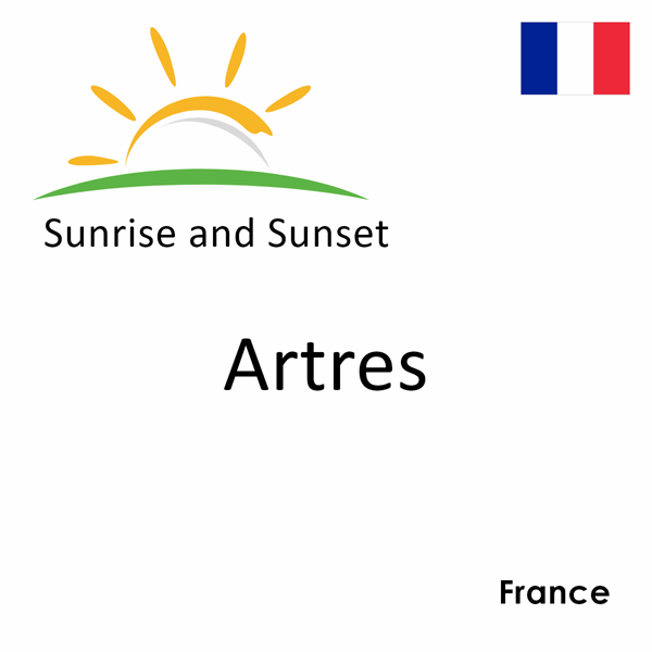 Sunrise and sunset times for Artres, France