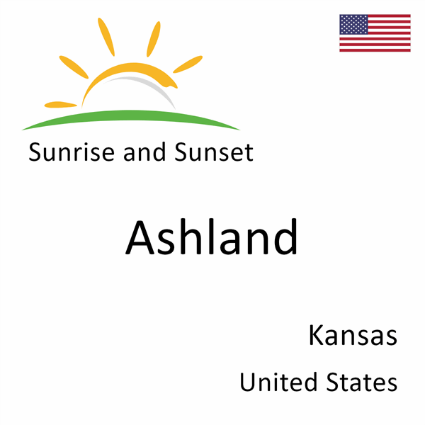 Sunrise and sunset times for Ashland, Kansas, United States