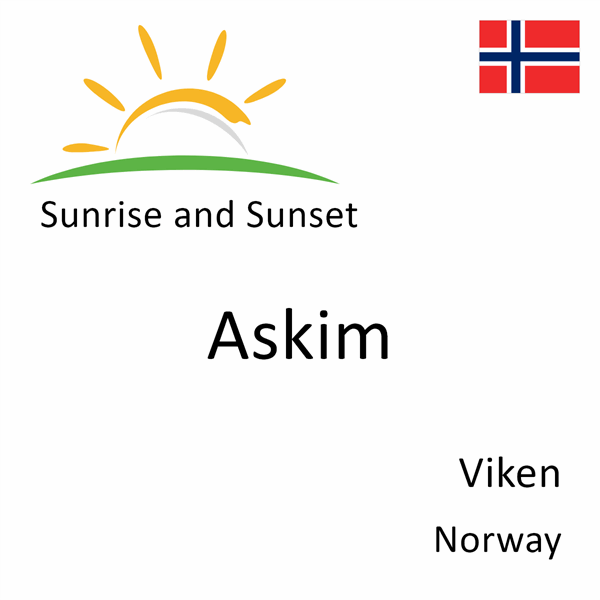 Sunrise and sunset times for Askim, Viken, Norway