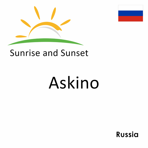 Sunrise and sunset times for Askino, Russia