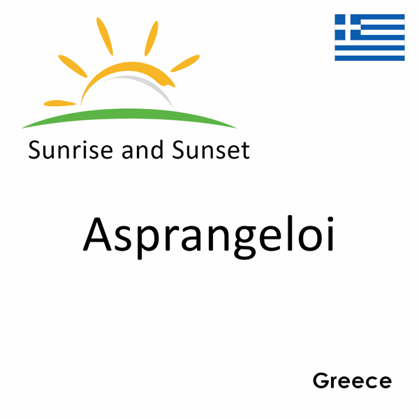 Sunrise and sunset times for Asprangeloi, Greece