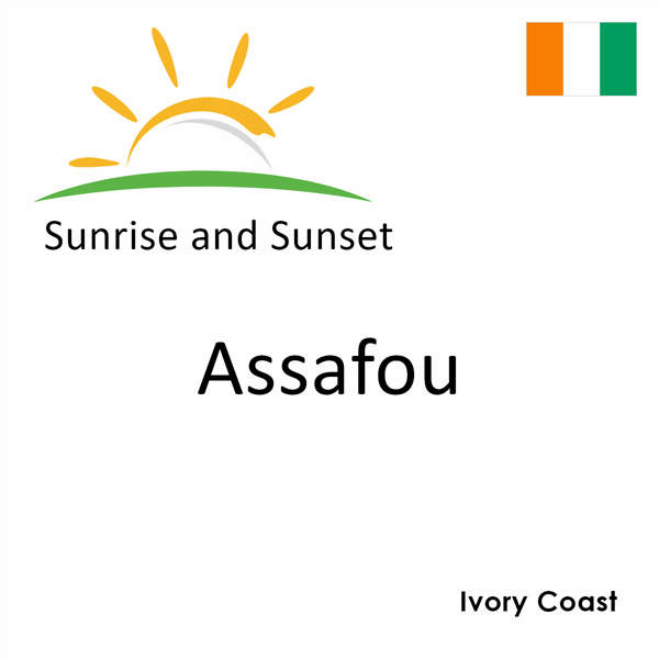 Sunrise and sunset times for Assafou, Ivory Coast