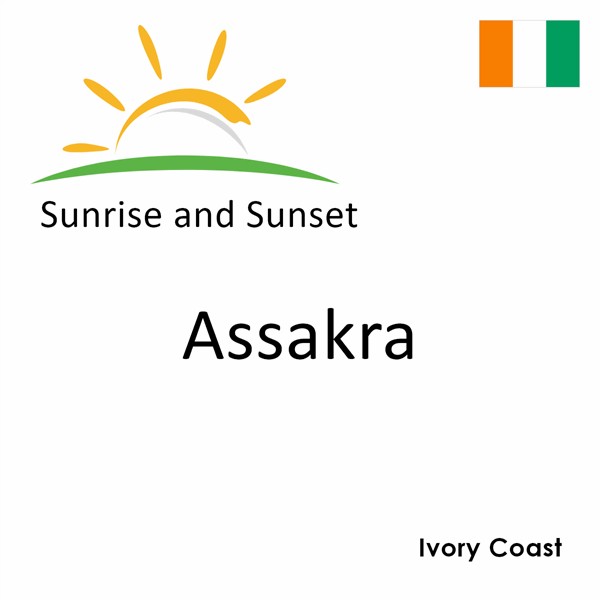 Sunrise and sunset times for Assakra, Ivory Coast