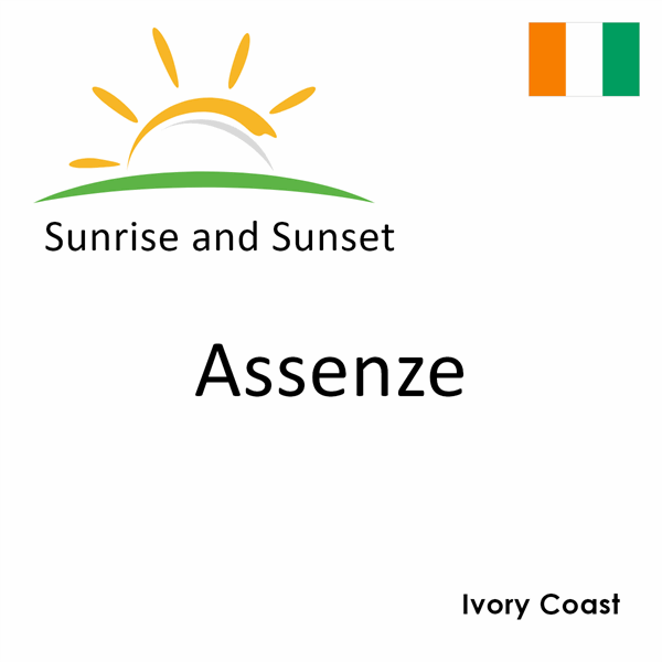 Sunrise and sunset times for Assenze, Ivory Coast