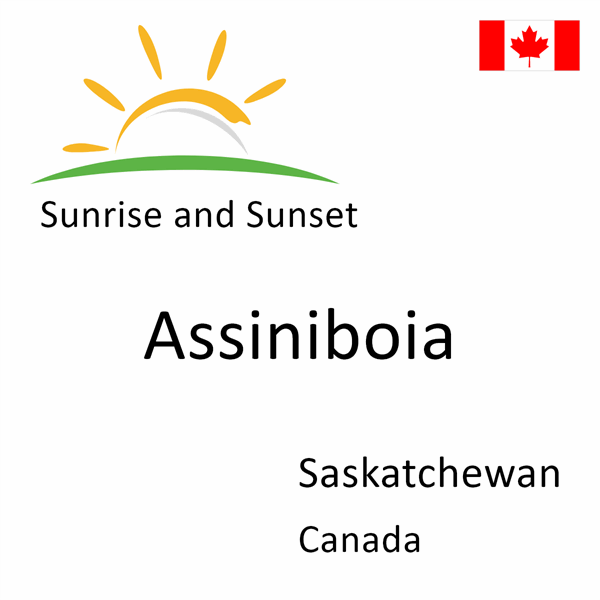 Sunrise and sunset times for Assiniboia, Saskatchewan, Canada