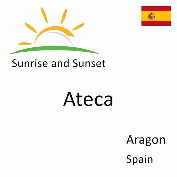 Sunrise and sunset times for Ateca, Aragon, Spain