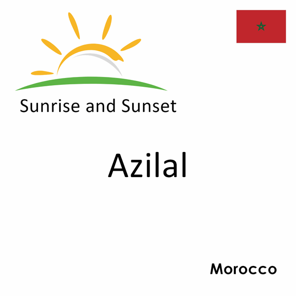 Sunrise and sunset times for Azilal, Morocco