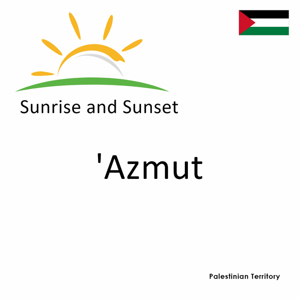 Sunrise and sunset times for 'Azmut, Palestinian Territory