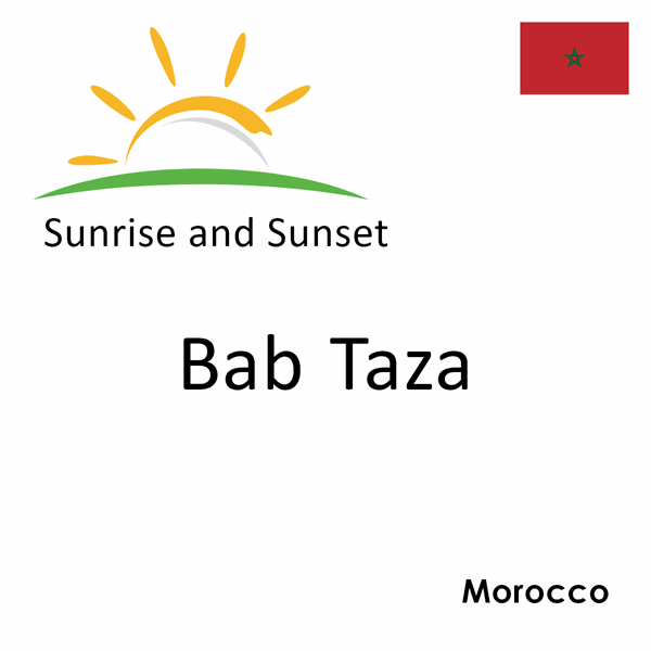 Sunrise and sunset times for Bab Taza, Morocco