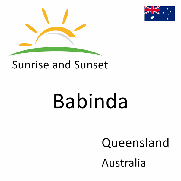 Sunrise and sunset times for Babinda, Queensland, Australia