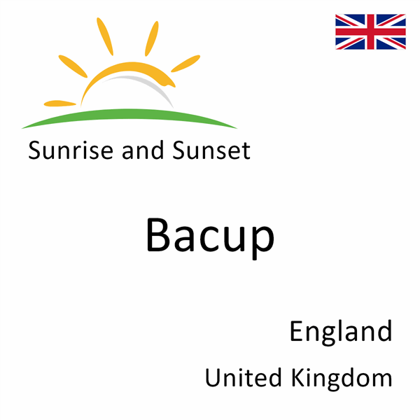 Sunrise and sunset times for Bacup, England, United Kingdom