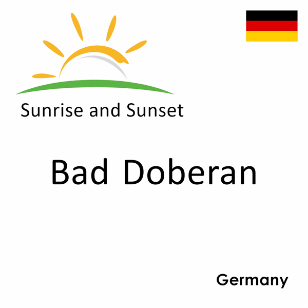 Sunrise and sunset times for Bad Doberan, Germany