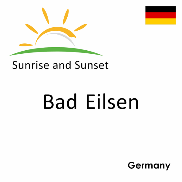 Sunrise and sunset times for Bad Eilsen, Germany