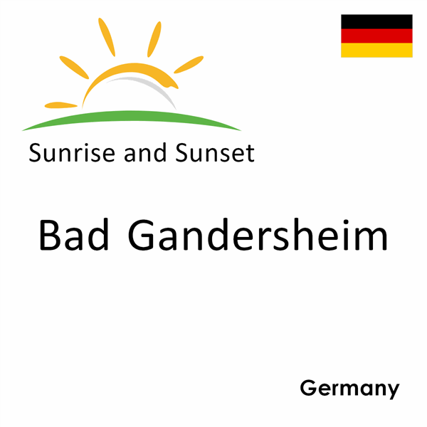 Sunrise and sunset times for Bad Gandersheim, Germany