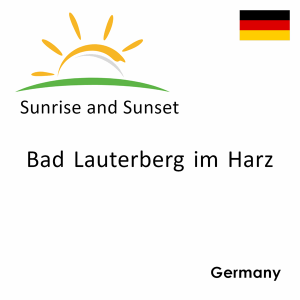 Sunrise and sunset times for Bad Lauterberg im Harz, Germany