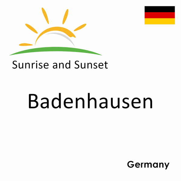 Sunrise and sunset times for Badenhausen, Germany