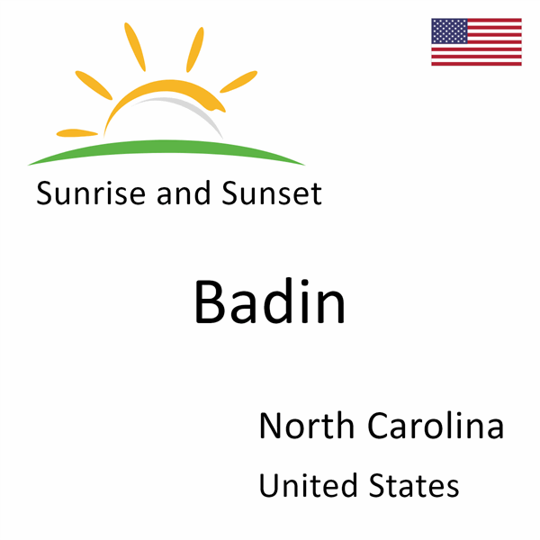 Sunrise and sunset times for Badin, North Carolina, United States