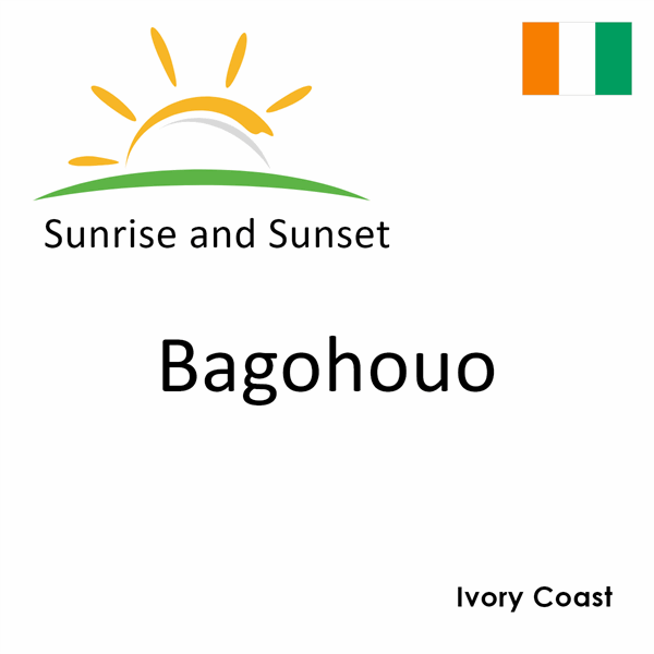 Sunrise and sunset times for Bagohouo, Ivory Coast