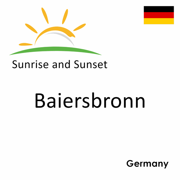 Sunrise and sunset times for Baiersbronn, Germany