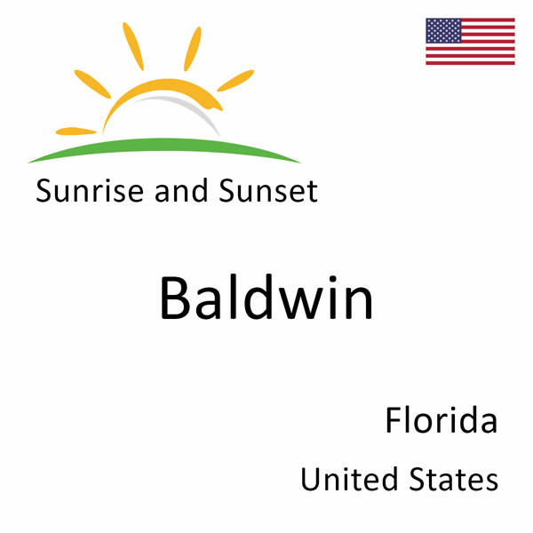 Sunrise and sunset times for Baldwin, Florida, United States