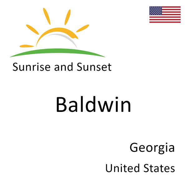 Sunrise and sunset times for Baldwin, Georgia, United States