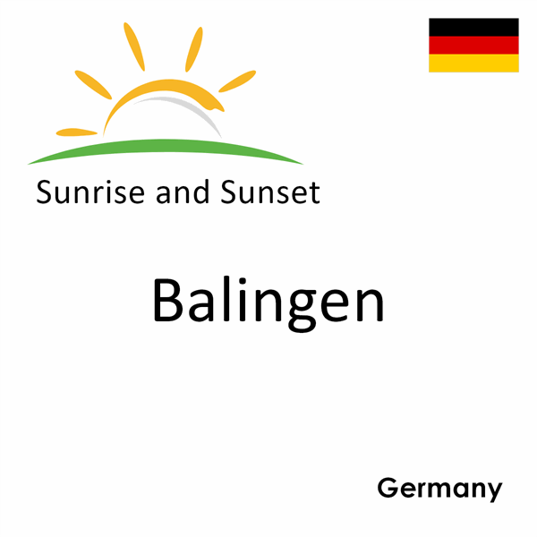 Sunrise and sunset times for Balingen, Germany