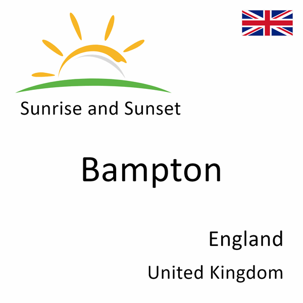 Sunrise and sunset times for Bampton, England, United Kingdom