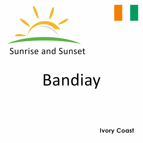 Sunrise and sunset times for Bandiay, Ivory Coast