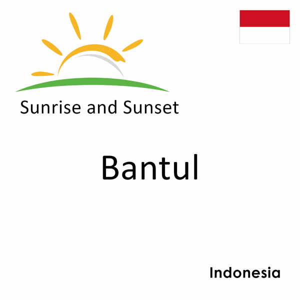 Sunrise and sunset times for Bantul, Indonesia