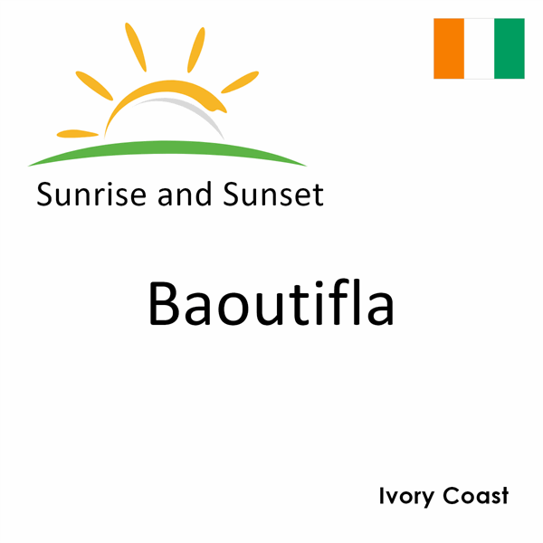 Sunrise and sunset times for Baoutifla, Ivory Coast