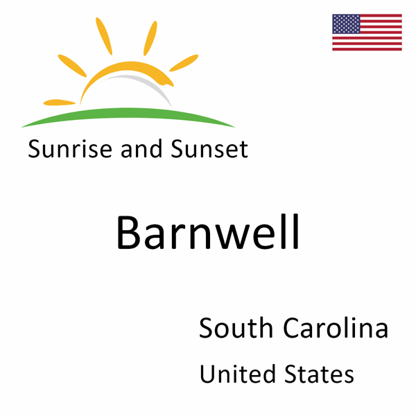 Sunrise and sunset times for Barnwell, South Carolina, United States