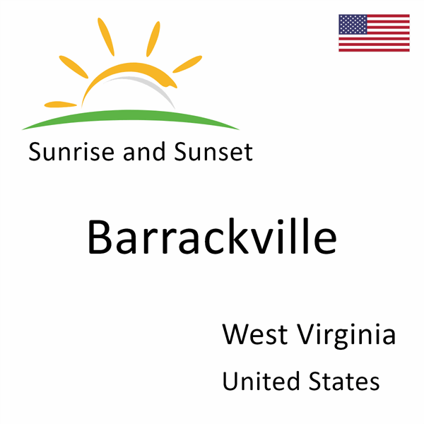 Sunrise and sunset times for Barrackville, West Virginia, United States