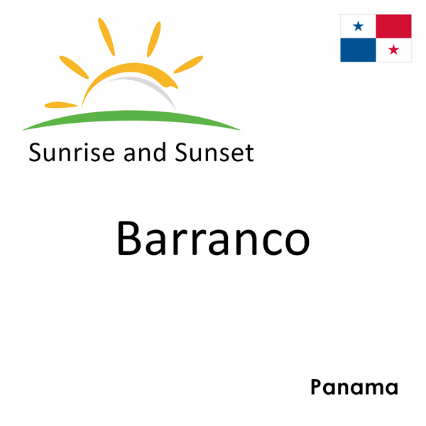 Sunrise and sunset times for Barranco, Panama