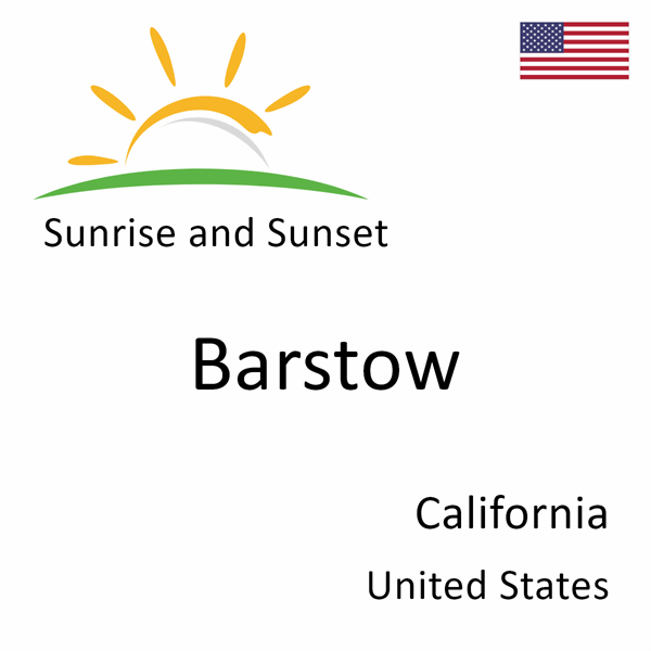 Sunrise and sunset times for Barstow, California, United States