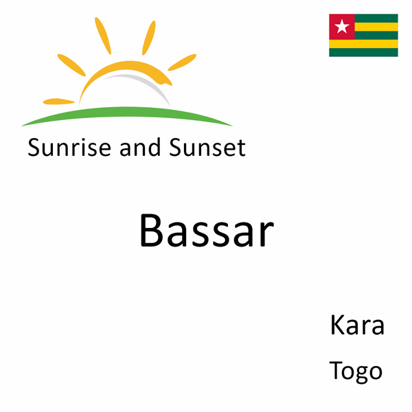 Sunrise and sunset times for Bassar, Kara, Togo