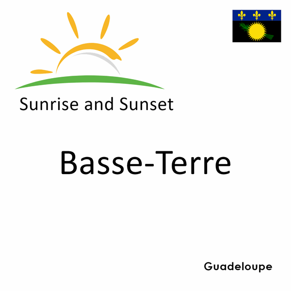 Sunrise and sunset times for Basse-Terre, Guadeloupe