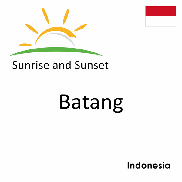 Sunrise and sunset times for Batang, Indonesia