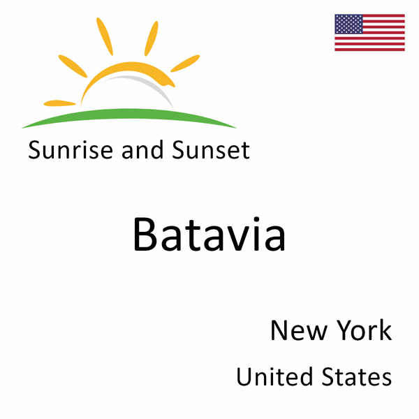 Sunrise and sunset times for Batavia, New York, United States