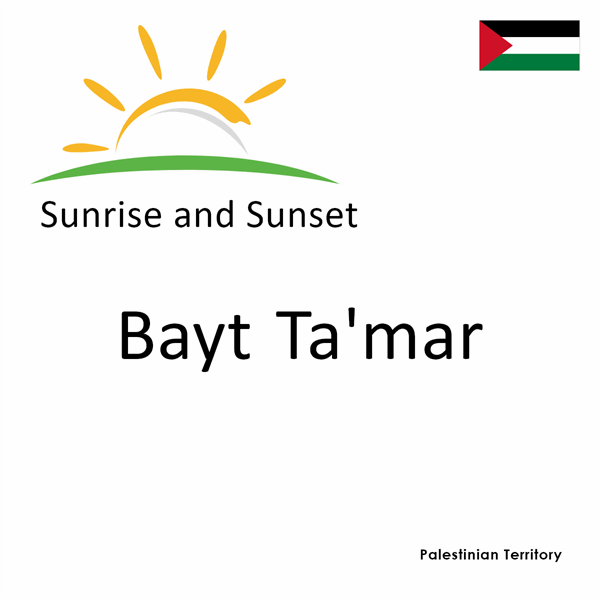 Sunrise and sunset times for Bayt Ta'mar, Palestinian Territory