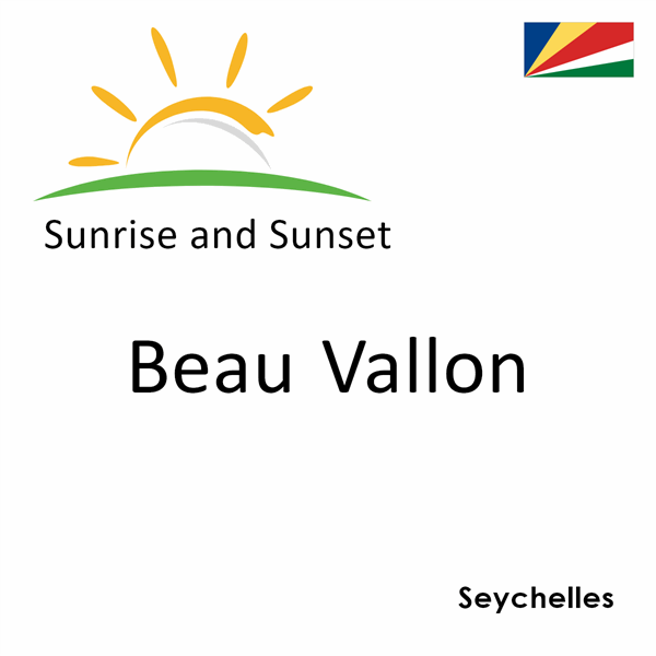 Sunrise and sunset times for Beau Vallon, Seychelles