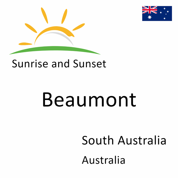 Sunrise and sunset times for Beaumont, South Australia, Australia