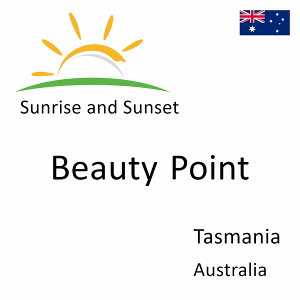 Sunrise and sunset times for Beauty Point, Tasmania, Australia