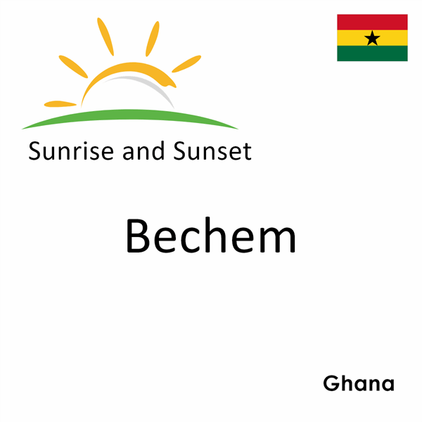 Sunrise and sunset times for Bechem, Ghana