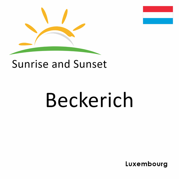 Sunrise and sunset times for Beckerich, Luxembourg