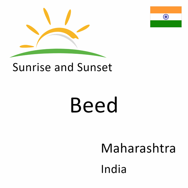 Sunrise and sunset times for Beed, Maharashtra, India